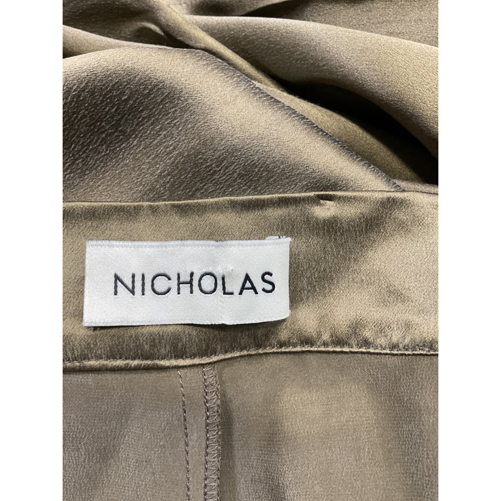 Nicholas Silky Khaki Neha Pants Size 4 - Picture 4 of 4